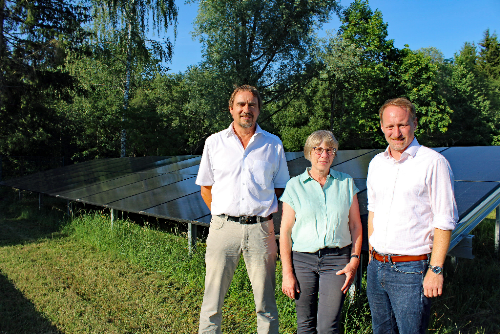 Neue Photovoltaikanlage in der Kläranlage des Wasser- und Abwasserverbands Untere Argen