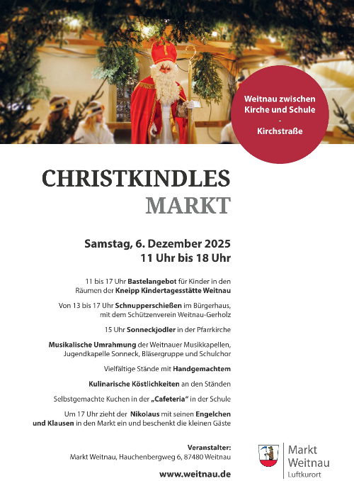 Christkindlesmarkt in Weitnau – am 6. Dezember ist es wieder soweit!