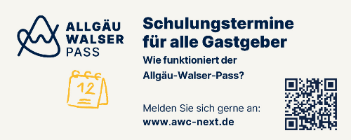 Wichtige Info für die Weitnauer / Buchenberger Gastgeber: Schulungen zum Allgäu-Walser-Pass